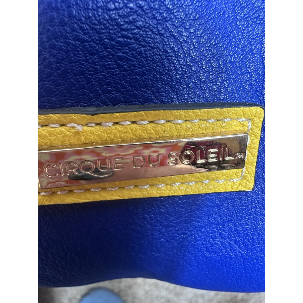 Cirque Du Soleil Blue Bag With Yellow Handle Aztec Print No Shoulder Strap - Picture 12 of 16